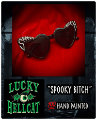 Image 3 of Select Hand Painted Heart Shaped Sunglasses 