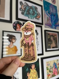 Image 1 of Matte sticker - ‘Just a (cow)girl’