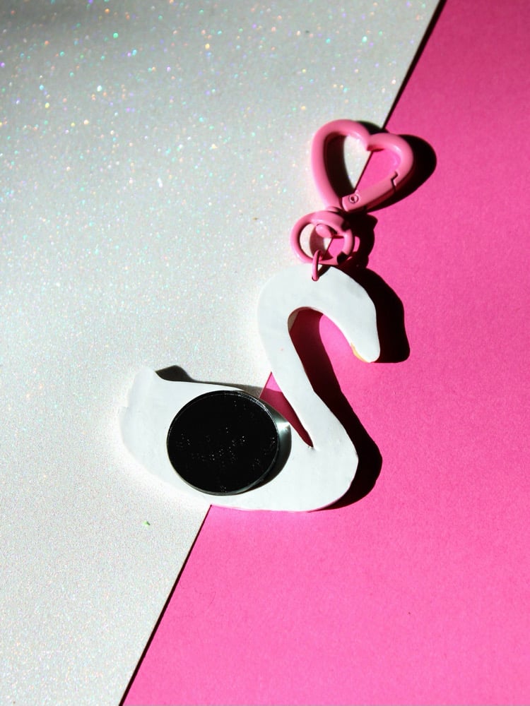 Image of Swan Keychain Mirror