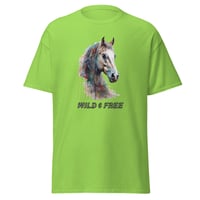 Image 7 of Unisex classic tee, Wild and Free Horse Equine Tee
