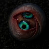 Image 11 of Custom Swappable Phone Grip for smartphones, double iris, reflective pupil, glow in the dark