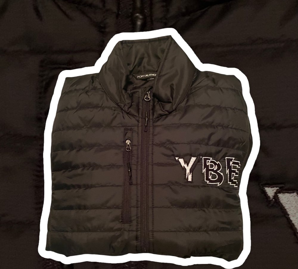 YBE 3D Effect Blk/Orange Puffer Jacket 