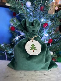 Image 8 of Winter Tree and snowflakes set of 2 tags 