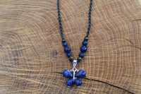 Image 3 of Blue stone butterfly necklace 