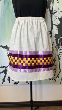 Image 3 of Purple & Yellow Checkered Skirt