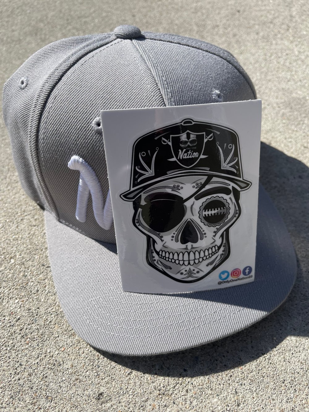 Only One Nation Logo Skull sticker 