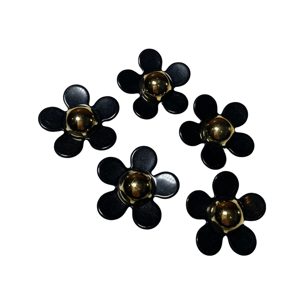 Image of Black Flower Charm