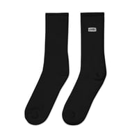 Image 3 of Mortal Savage Equals One - Black Embroidered Socks