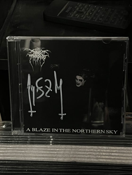 Image of CD Darkthrone «A Blaze in the Northern Sky» SIGNED