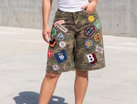 Camo super patched Bermuda shorts