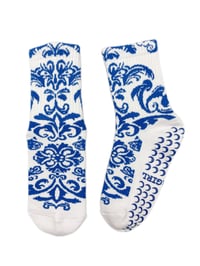 Image 2 of Porcelain Blue Grip Socks 