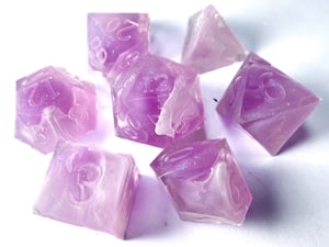 Image of Enchanted Fairy (finished to order) 7-Piece TTRPG Dice Set 