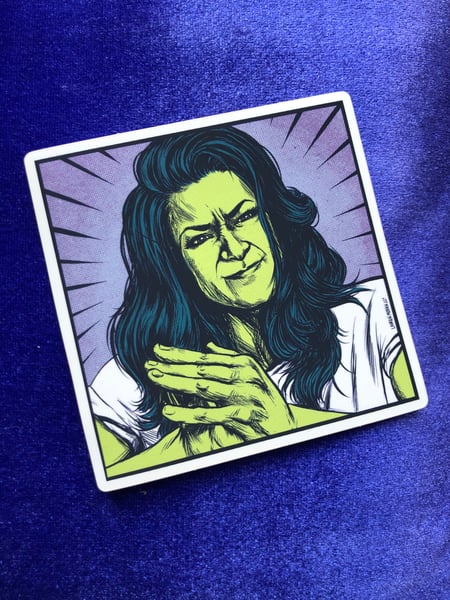 Image of She Hulk punch sticker 