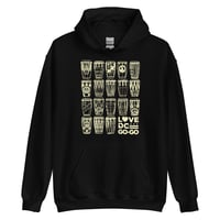 Image 2 of LOVE DC GOGO "CONGO PATTERNS" Unisex Hoodie Bone Text (see color options)