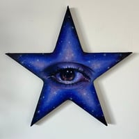Image 1 of “We’re made of stars” acrylic on star canvas - vol.1