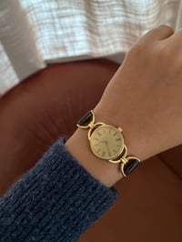 Image 9 of Authentic Vintage GUCCI Gold Dial Brown Strap 🏇🏻