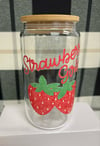 16oz "Strawberry Girly" Libbey Glass Cup