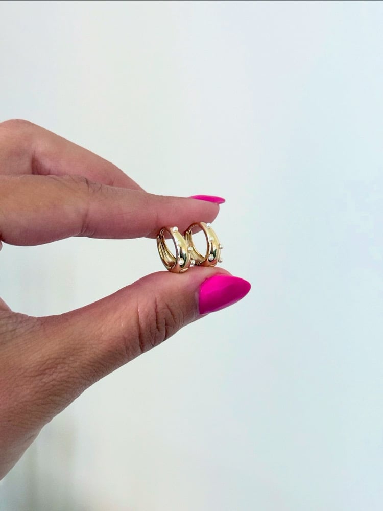 Image of Seas The Day Huggie Hoops