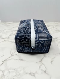 Image 6 of Navy Batik Handmade Boxy Zipper Pouch