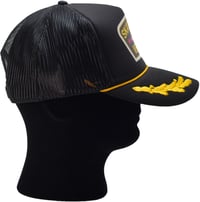 Image 4 of Skatepark Veteran Trucker Hat (Gold Leaves)