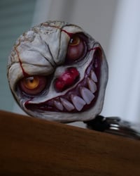 Image 6 of Handmade Pennywise Badge Reel Keychain OOAK