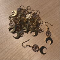 Image 6 of Delicate Moon Goddess Earrings