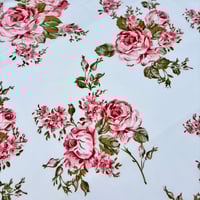 Image 3 of Made to Order - 'Yvette' Romantic Warm Pink Floral Clusters Vintage Style Eiderdown
