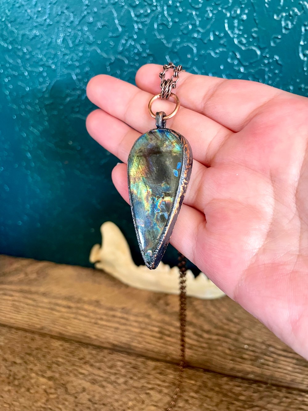 Teardrop Labradorite Pendant