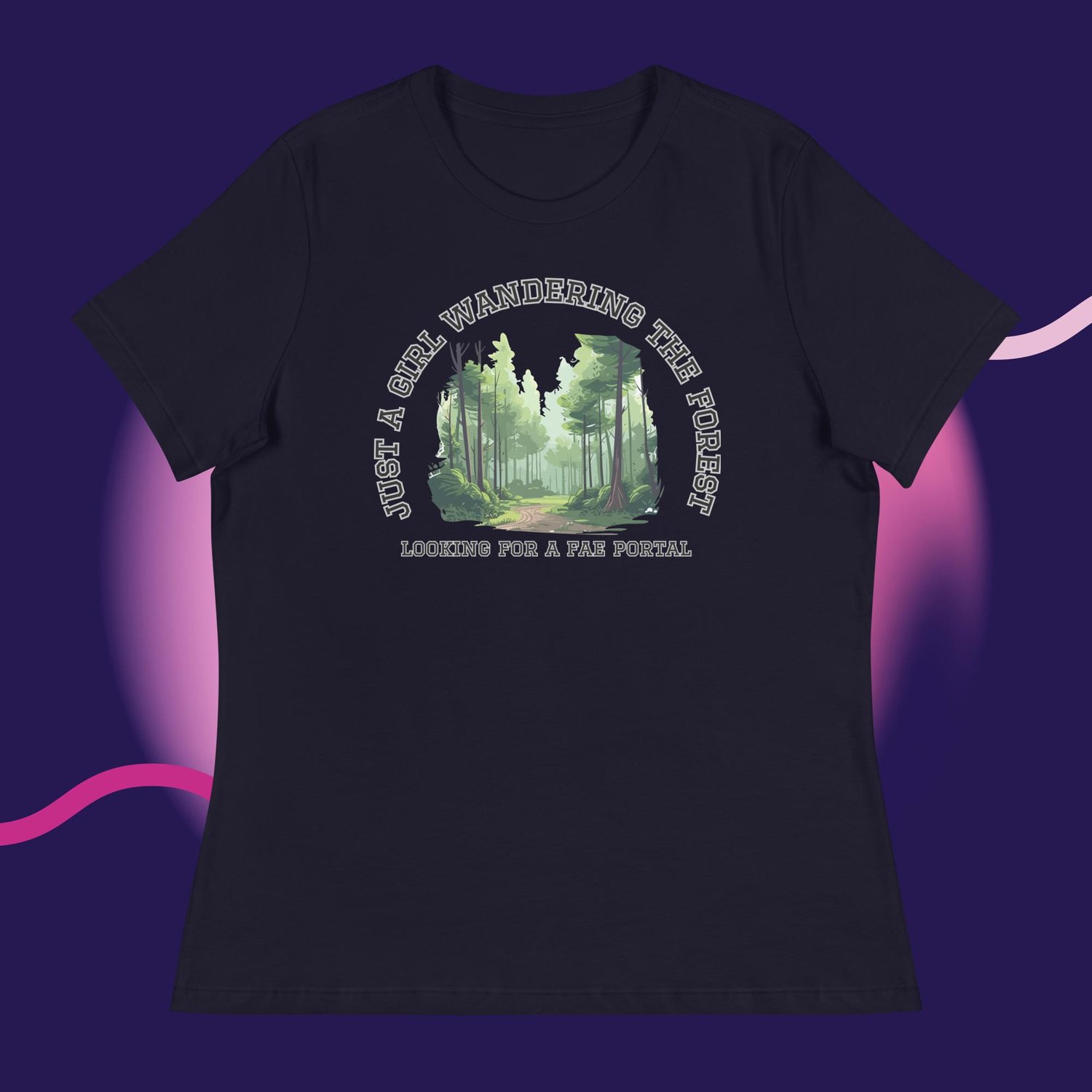 Image of Just a girl looking for a fae portal Women's Relaxed T-Shirt