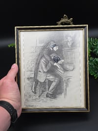 Image 2 of "Vintage faceless girls- NUN" 1920s Page With Preserved Web 4