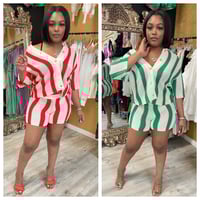 Stripe me down Sweater Sets