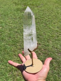 Image 12 of Polished Clear Quartz Crystal Point In Custom Stand #2901