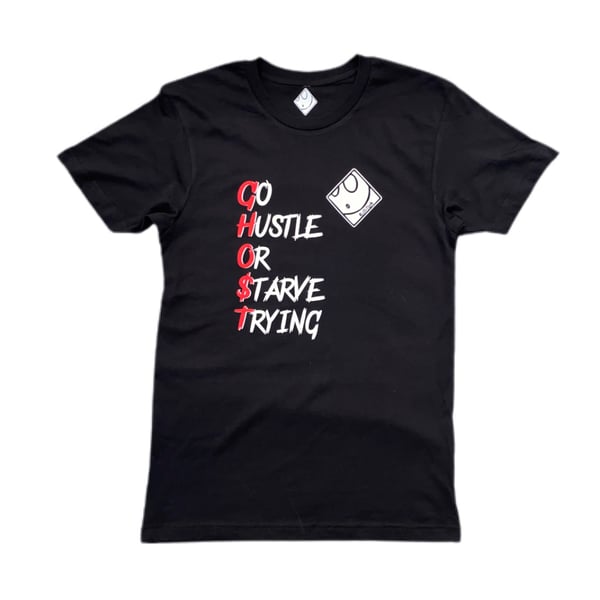 Image of Ghost Abbreviation Tee in Black/White/Red
