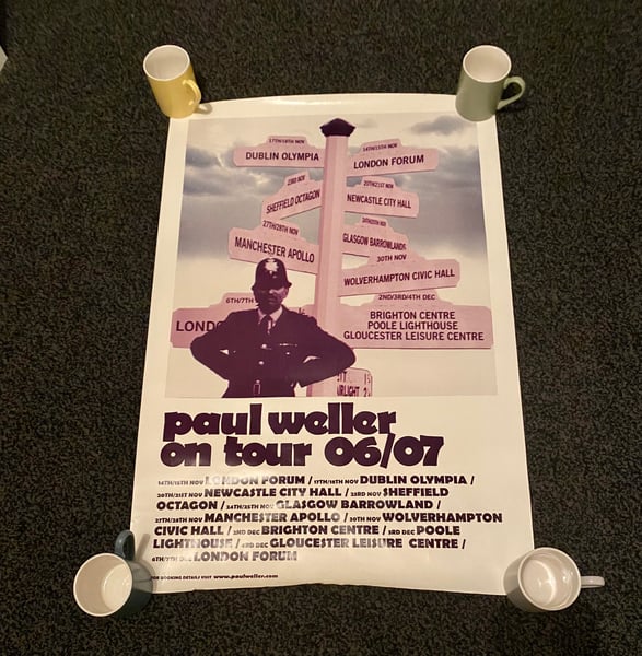 Image of Original Paul Weller On Tour 06/07 Poster From Editor’s Personal Collection. 