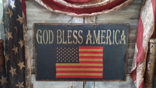 #10 Olde Thyme Sign God Bless America