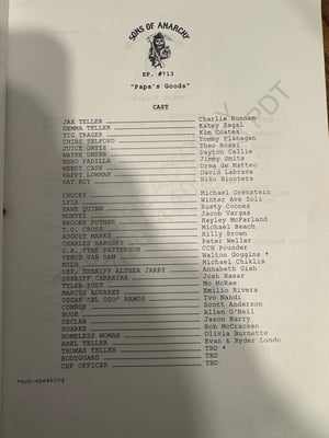 Image of Sons of Anarchy series finale signed by cast