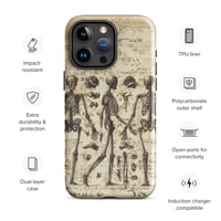 Image 1 of Gothic Aesthetic Detailed Human Skeleton Anatomy Illustration Tough Case for iPhone®