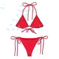Image 3 of FJB Red - All-over print recycled string bikini from PatriotsCo.com