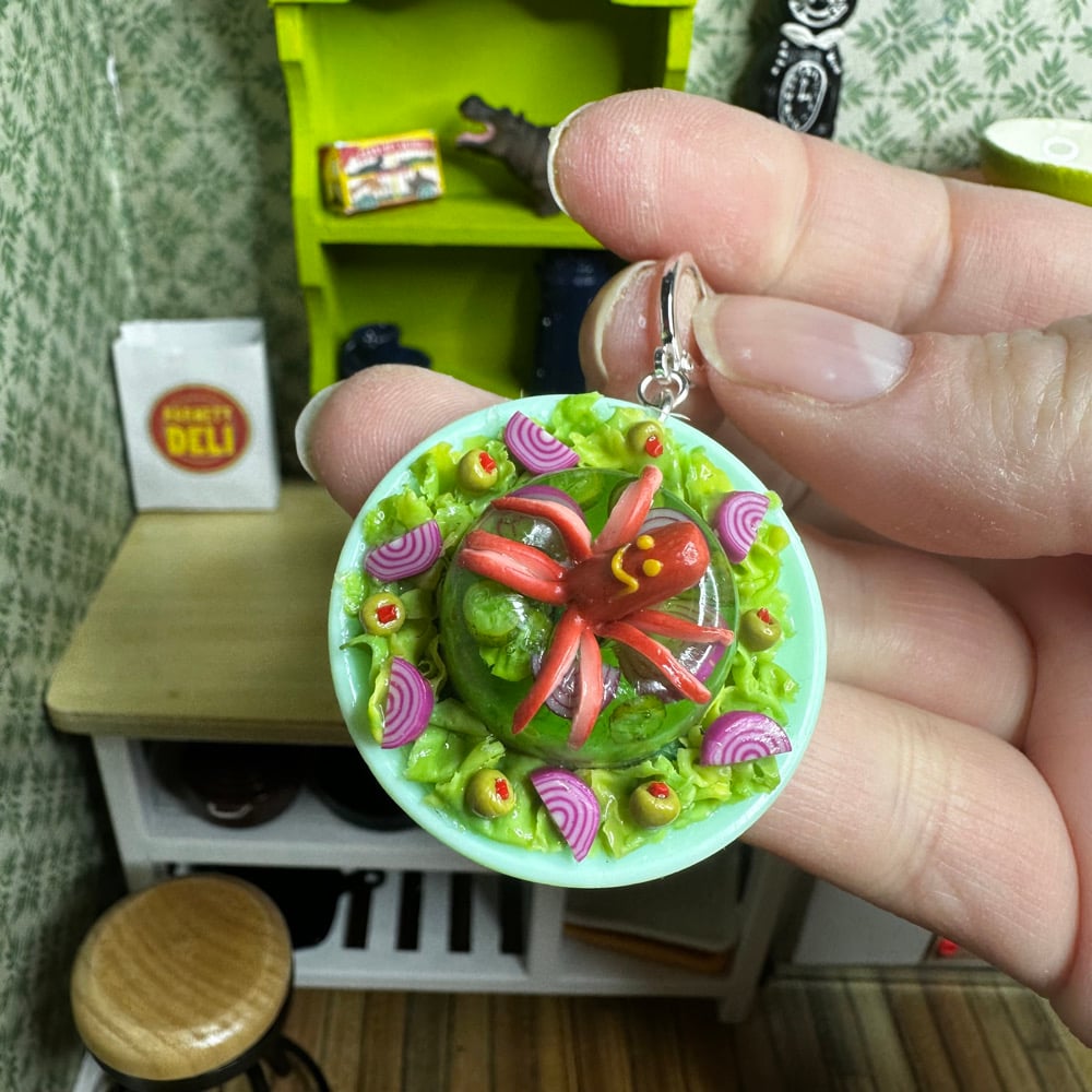 Image of Hot Dogtopus Gelatin Earrings