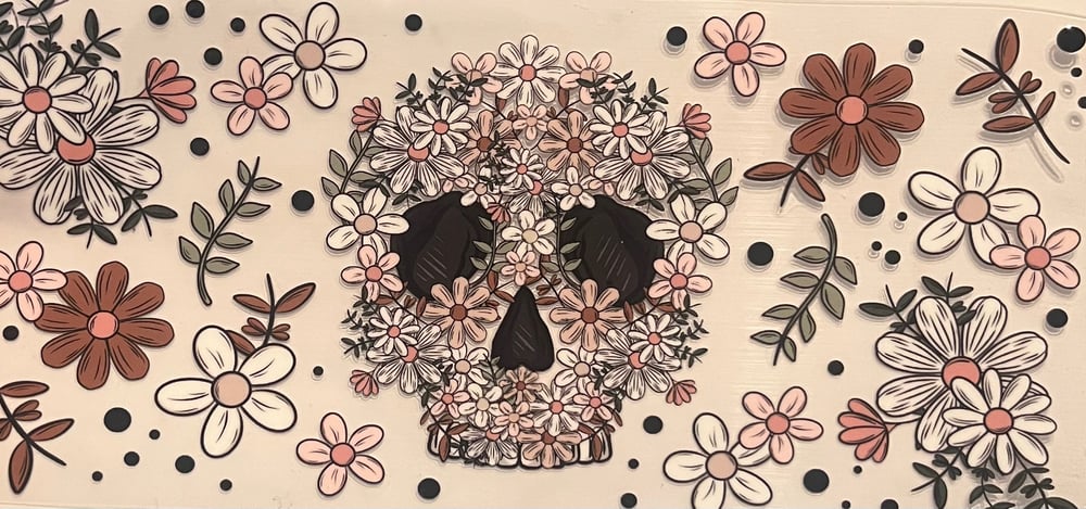 Image of Skull GLASS+LID+GLASS STRAW