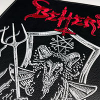 Image 4 of Beherit - Werewolf, Semen And Blood Embroidery On Faux Leather Back Patch