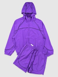 Trimmed Windbreaker Set(Purple)