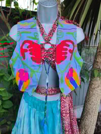 Image 1 of New York Embroidered Waistcoat Top Blue 6-12