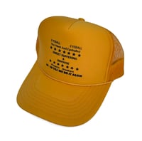 Image 2 of You Just Eyeballed Trucker Hat- Yellow
