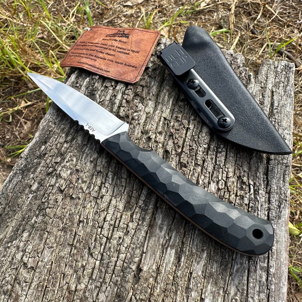 Image of 95mm Clip Point AEB-L Black G10