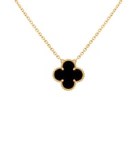 Image 1 of Black&Gold Clover Necklace *pre order*