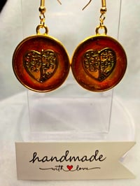 Image 5 of Handcrafted Resin Tree of Life Earrings 