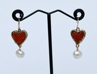 Image 2 of Pretty Heart Earrings RESERVED 