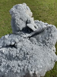 Image 9 of Large UV Calcite On Druzy Quartz Statement Piece #1924