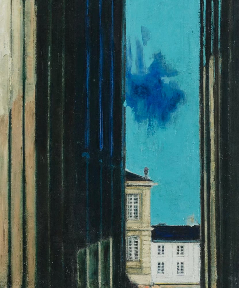 Image of Painting / maleri / "København – Malerdrømme og tankestreger – Amalienborg" / 50x60 cm